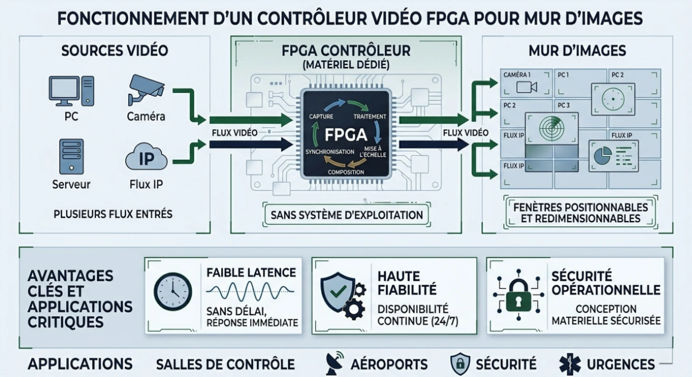 Fonctionnement contrôleur mur images FPGA
